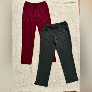 Scrubstar Women’s Scrub Drawstring Pants Sangria & Gray